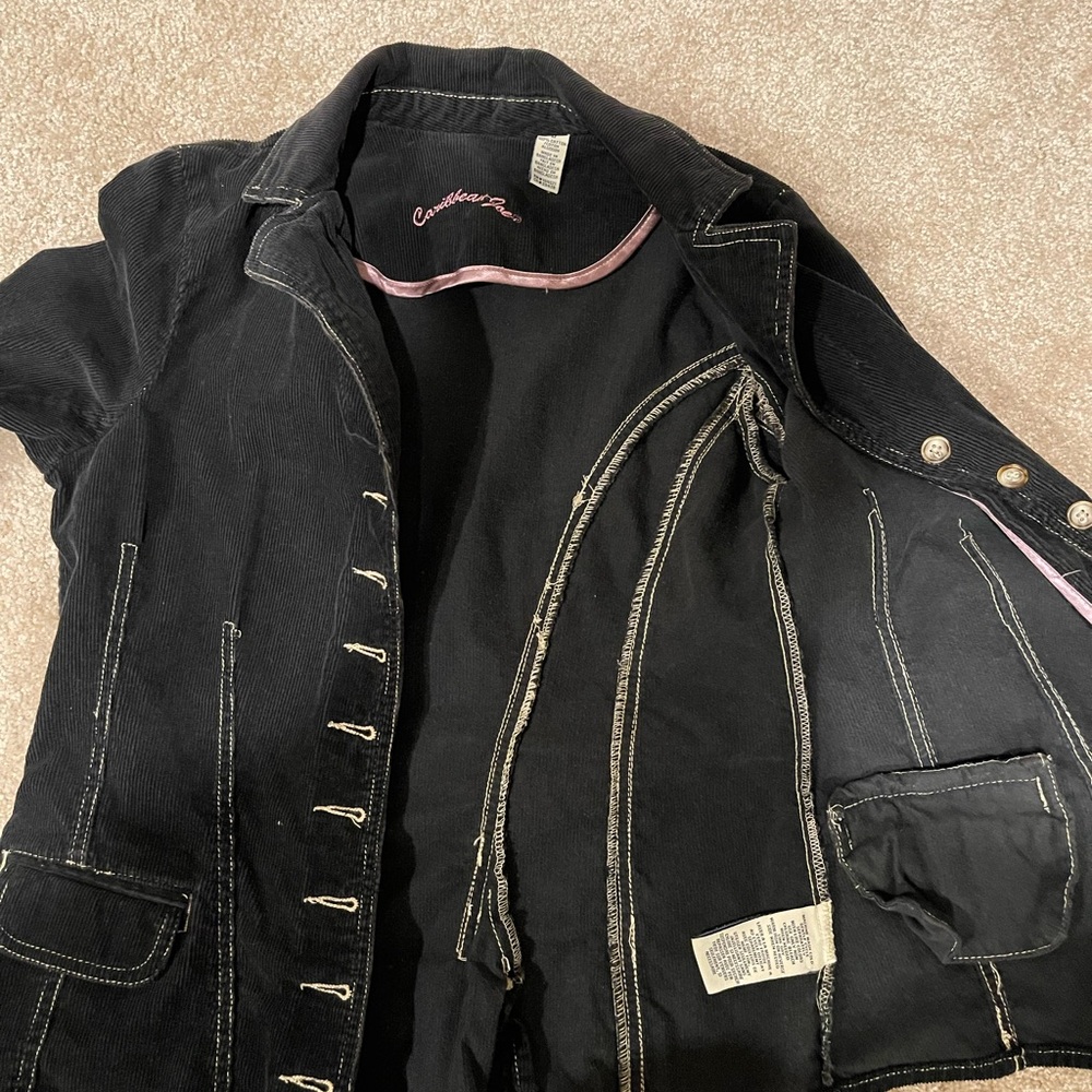Caribbean Joe black corduroy jacket. - Picture 7 of 7